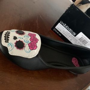 T.U.K. sugar skull ballet flats